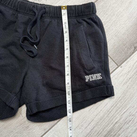 Victorias Secret PINK XS Black Drawstring Shorts 60% Cotton 40% Polyester Soft L - Picture 5 of 7